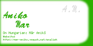 aniko mar business card