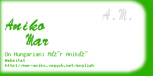 aniko mar business card